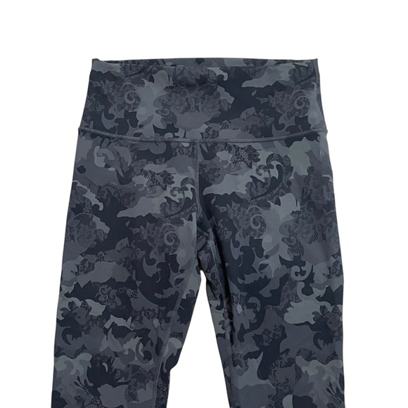 Lululemon Wunder Train High-Rise Tight 25" Hidden Heritage Black Lace Size 10 - Picture 3 of 7